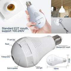 Wireless Panoramic LED Light Bulb Camera