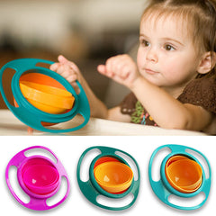 Rotating Spill-proof Dish Bowl for Kids